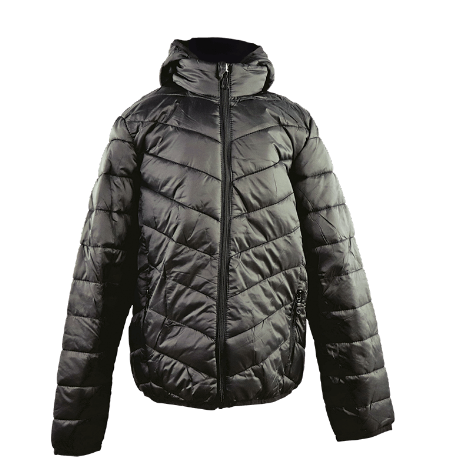 chamarra para niño con cierre y gorro color negra